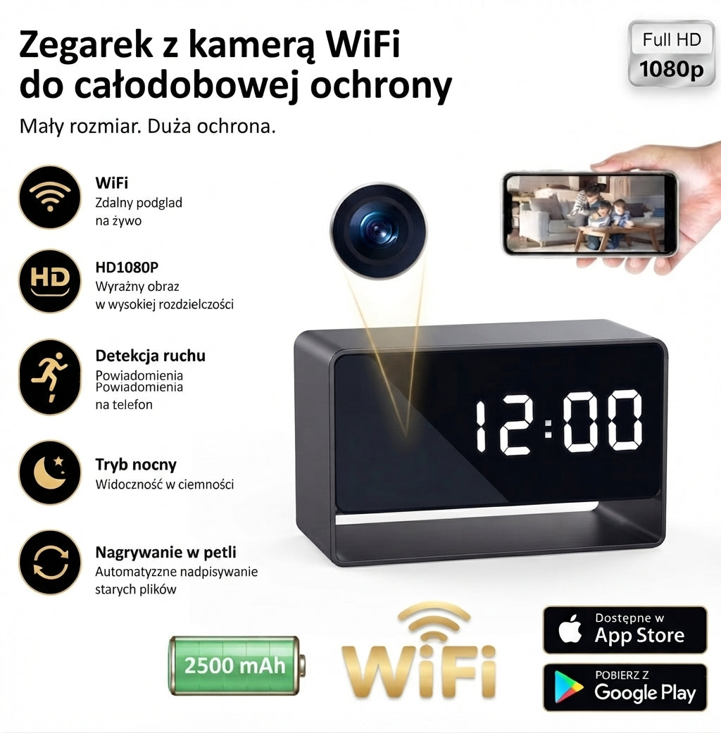 Inteligentna Kamerka WiFi Pro - LED