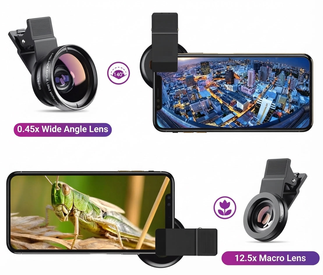 Obiektyw Makro & Wide 2w1